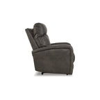 Fauteuil inclinable électrique moderne marron/gris, 1 place, avec têtière réglable