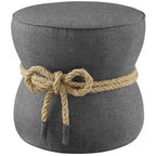 Pouf sablier, rouge atomique / gris, 1 place