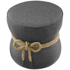Pouf sablier, rouge atomique / gris, 1 place