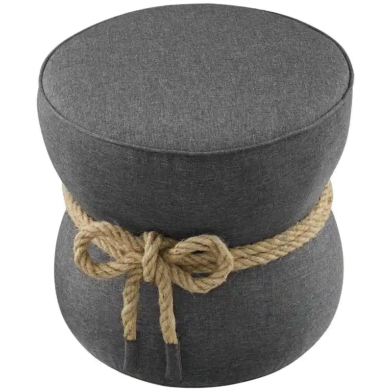 Pouf sablier, rouge atomique / gris, 1 place