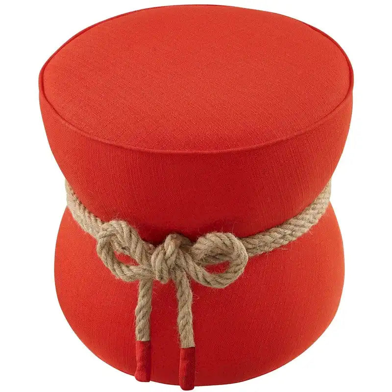 Pouf sablier, rouge atomique / gris, 1 place