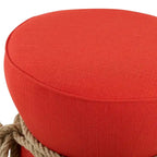 Pouf sablier, rouge atomique / gris, 1 place