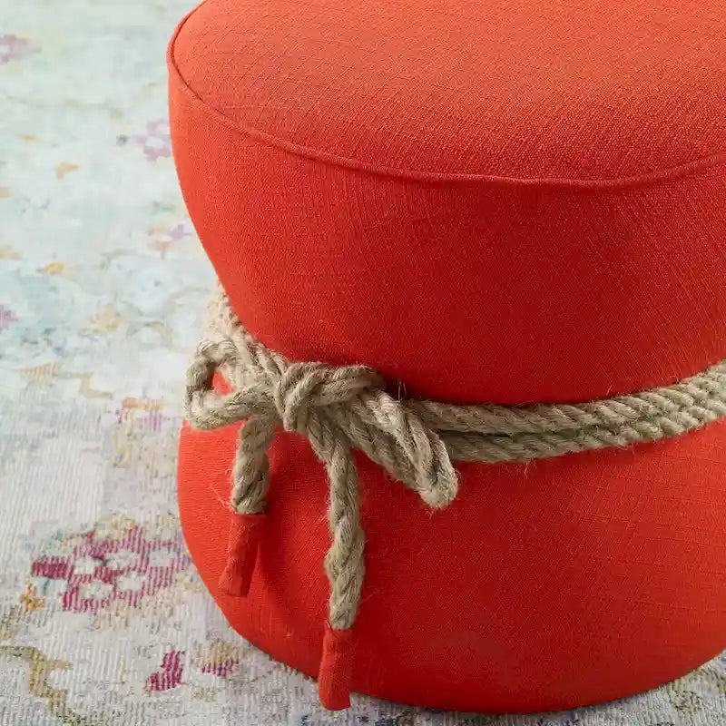 Pouf sablier, rouge atomique / gris, 1 place