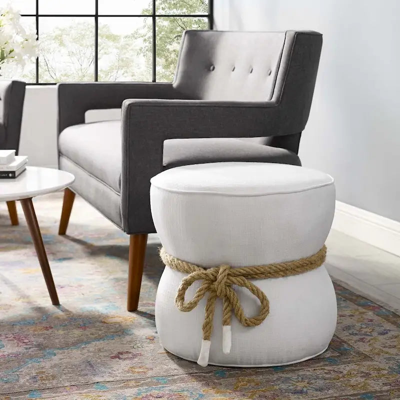 Pouf sablier, rouge atomique / gris, 1 place