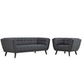 Ensemble canapé et fauteuil rembourrés en tissu 2 pièces Bestow