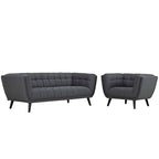 Ensemble canapé et fauteuil rembourrés en tissu 2 pièces Bestow