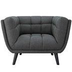 Ensemble canapé et fauteuil rembourrés en tissu 2 pièces Bestow
