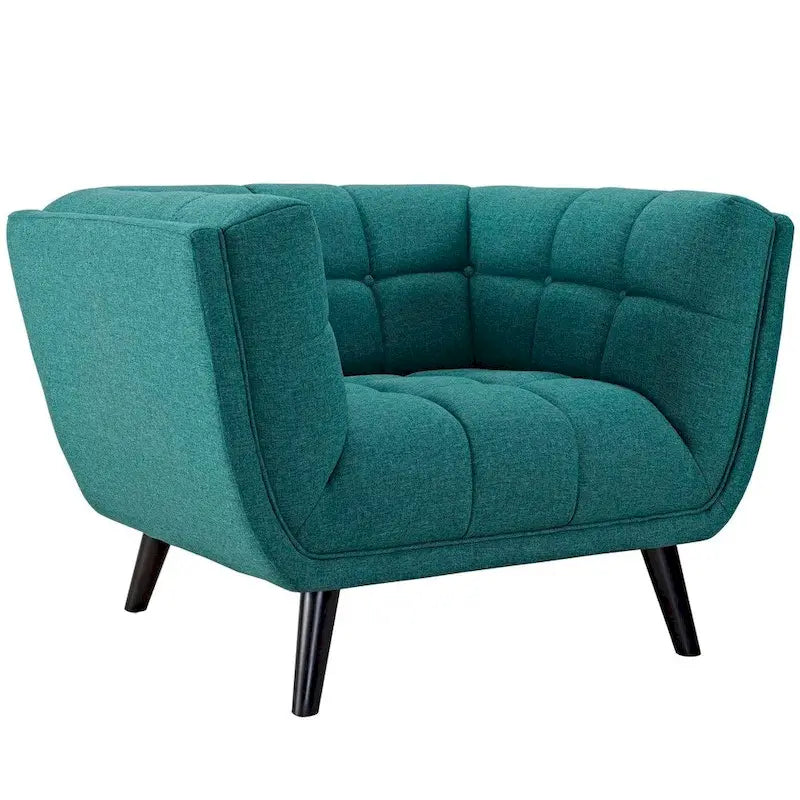 Ensemble canapé et fauteuil rembourrés en tissu 2 pièces Bestow