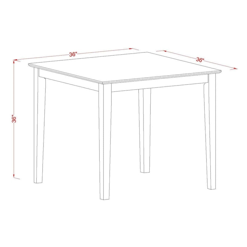Ensemble de salle à manger carré en acajou à hauteur de comptoir — 3 pièces, 2 places
