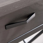 Bureau d'écriture industriel moderne gris, 1 tiroir, usage individuel