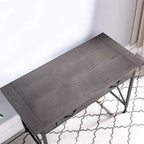 Bureau d'écriture industriel moderne gris, 1 tiroir, usage individuel