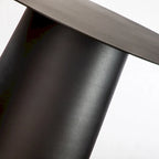 Table basse ronde en fer forgé noir, simple, intérieur/extérieur