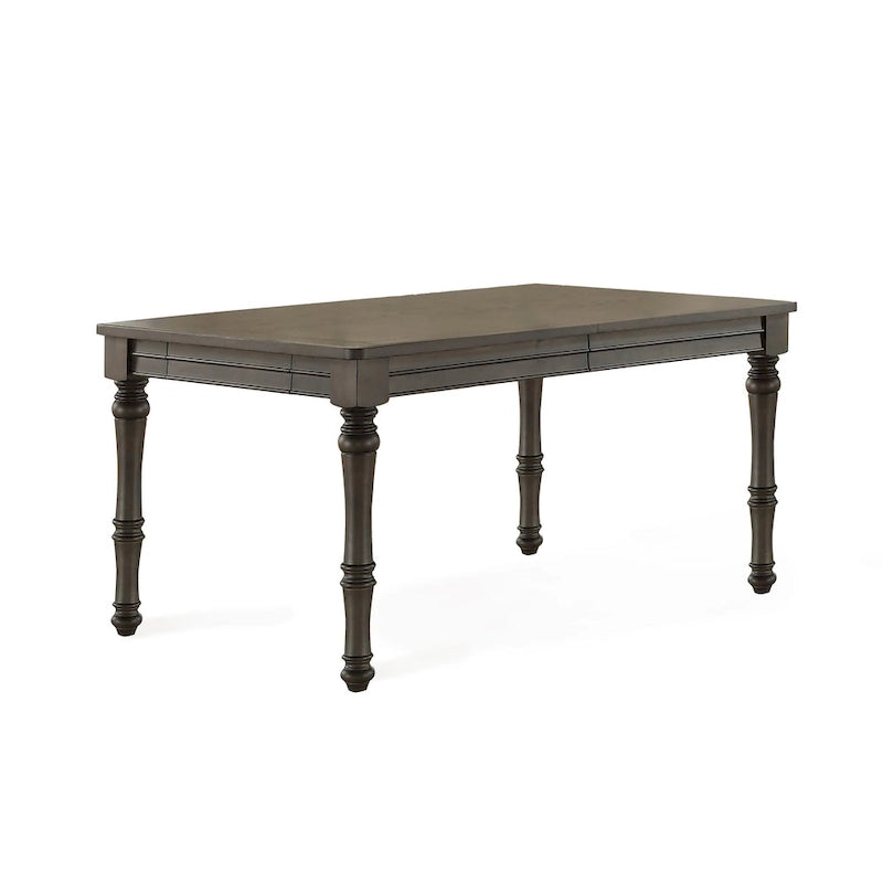 Table à manger rectangulaire gris-brun, pour 8 personnes, avec tiroirs de rangement