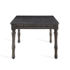 Table à manger rectangulaire gris-brun, pour 8 personnes, avec tiroirs de rangement