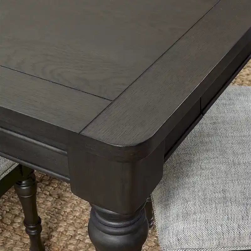 Table à manger rectangulaire gris-brun, pour 8 personnes, avec tiroirs de rangement