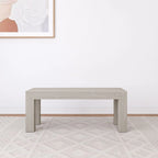 Banc de salle à manger en bois massif brossé, 2 places — Pacanier / Coquille