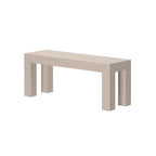 Banc de salle à manger en bois massif brossé, 2 places — Pacanier / Coquille