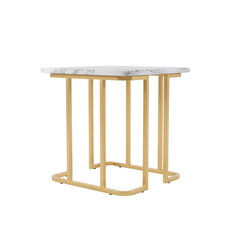 Table d'appoint Deeanne Contemporary 24 pouces en faux marbre par Furniture of America