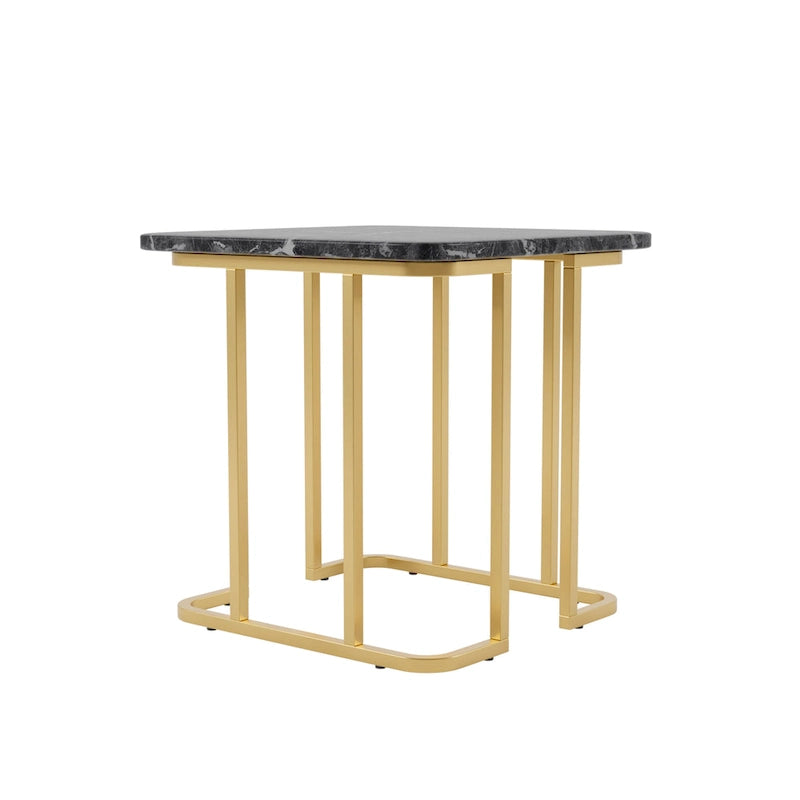 Table d'appoint Deeanne Contemporary 24 pouces en faux marbre par Furniture of America