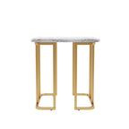 Table d'appoint Deeanne Contemporary 24 pouces en faux marbre par Furniture of America