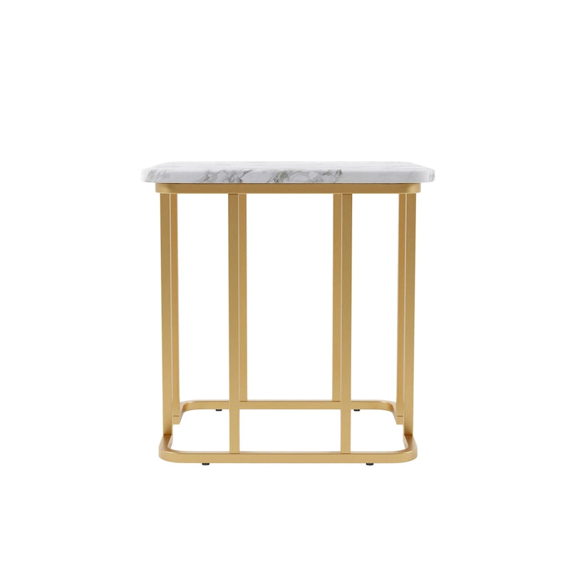 Table d'appoint Deeanne Contemporary 24 pouces en faux marbre par Furniture of America