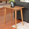 Table d'appoint rectangulaire de style Mid-Century en Noyer / Noir / Noyer, 1 personne, 63,5 cm × 37,5 cm × 61 cm