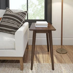 Table d'appoint rectangulaire de style Mid-Century en Noyer / Noir / Noyer, 1 personne, 63,5 cm × 37,5 cm × 61 cm
