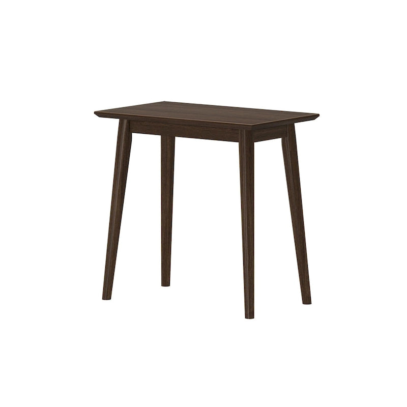 Table d'appoint rectangulaire de style Mid-Century en Noyer / Noir / Noyer, 1 personne, 63,5 cm × 37,5 cm × 61 cm