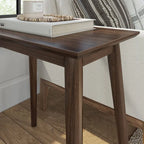 Table d'appoint rectangulaire de style Mid-Century en Noyer / Noir / Noyer, 1 personne, 63,5 cm × 37,5 cm × 61 cm