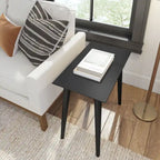 Table d'appoint rectangulaire de style Mid-Century en Noyer / Noir / Noyer, 1 personne, 63,5 cm × 37,5 cm × 61 cm