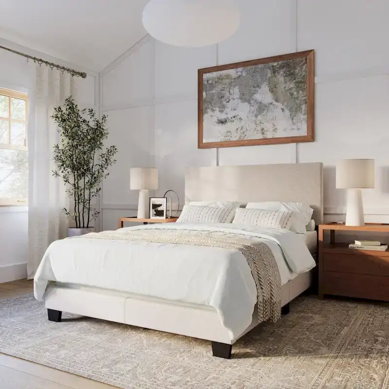 Lit Nova Modern pour grand lit/lit double, sommier tapissier requis