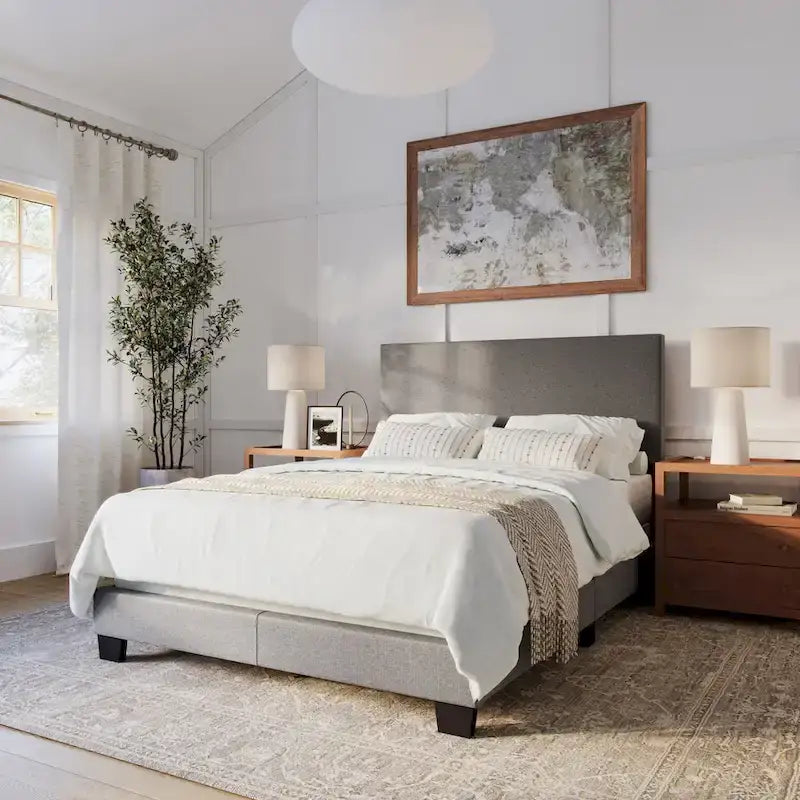 Lit Nova Modern pour grand lit/lit double, sommier tapissier requis