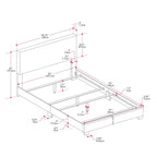 Lit Nova Modern pour grand lit/lit double, sommier tapissier requis
