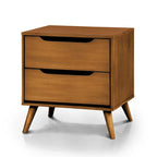 Parure de lit 3 pièces avec plateforme en chêne de style Mid-Century Modern – California King / King / Queen