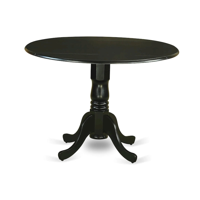 East West Furniture - Ensemble de salle à manger 5 pièces - une table à manger ronde avec rallonge et 4 chaises de salle à manger (diverses finitions disponibles)