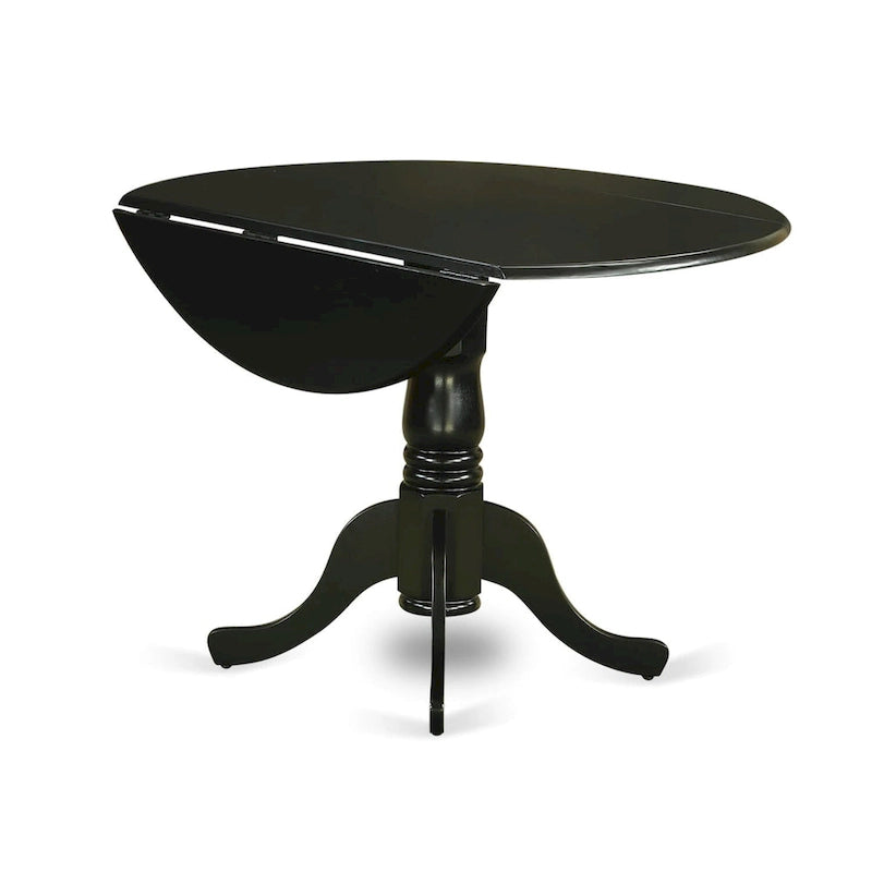 East West Furniture - Ensemble de salle à manger 5 pièces - une table à manger ronde avec rallonge et 4 chaises de salle à manger (diverses finitions disponibles)