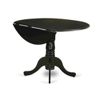 East West Furniture - Ensemble de salle à manger 5 pièces - une table à manger ronde avec rallonge et 4 chaises de salle à manger (diverses finitions disponibles)