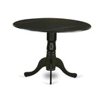 East West Furniture - Ensemble de salle à manger 5 pièces - une table à manger ronde avec rallonge et 4 chaises de salle à manger (diverses finitions disponibles)