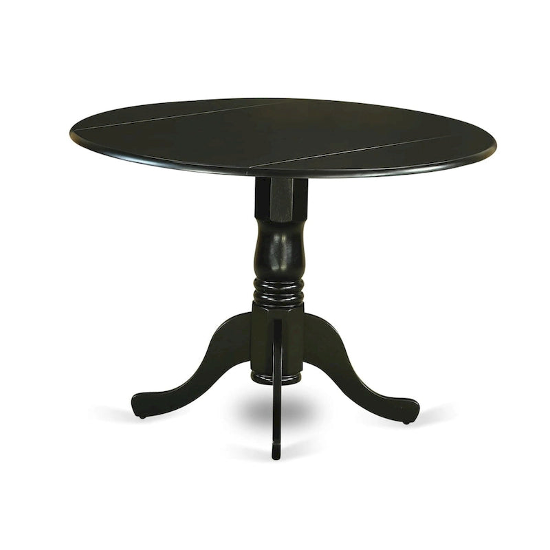 East West Furniture - Ensemble de salle à manger 5 pièces - une table à manger ronde avec rallonge et 4 chaises de salle à manger (diverses finitions disponibles)