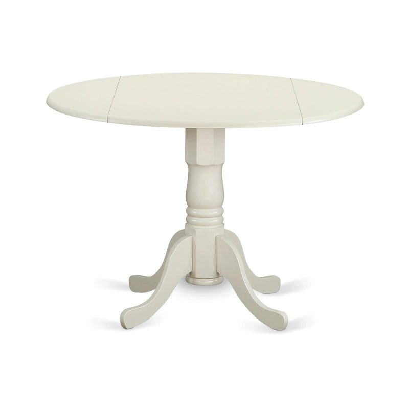 East West Furniture - Ensemble de salle à manger 5 pièces - une table à manger ronde avec rallonge et 4 chaises de salle à manger (diverses finitions disponibles)