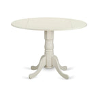 East West Furniture - Ensemble de salle à manger 5 pièces - une table à manger ronde avec rallonge et 4 chaises de salle à manger (diverses finitions disponibles)