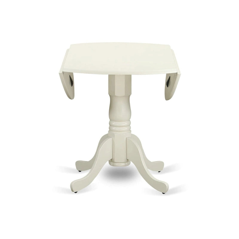 East West Furniture - Ensemble de salle à manger 5 pièces - une table à manger ronde avec rallonge et 4 chaises de salle à manger (diverses finitions disponibles)