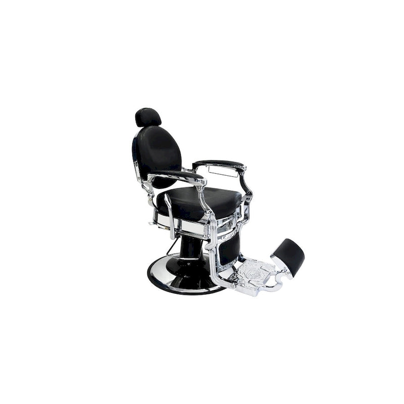 Fauteuil de barbier hydraulique inclinable noir, 1 place