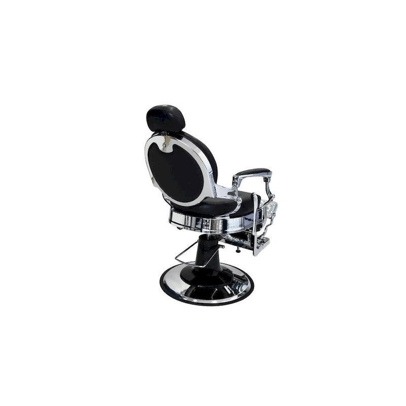 Fauteuil de barbier hydraulique inclinable noir, 1 place