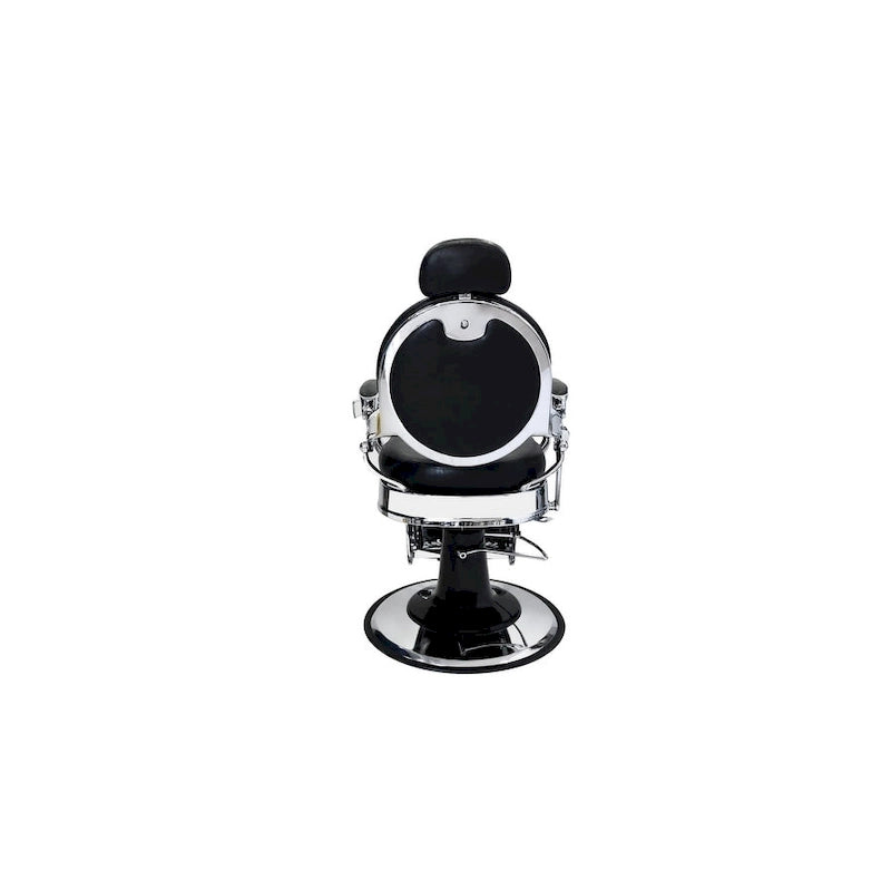 Fauteuil de barbier hydraulique inclinable noir, 1 place