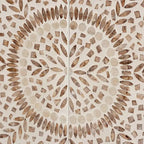 Armoire de rangement florale bohème blanche et marron rustique