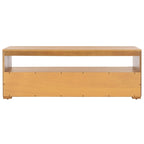 Meuble TV 2 tiroirs 1 étagère, Blanc/Noir/Naturel, Pour TV 55", 1 personne