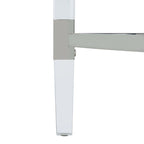 Console de demilune en acrylique argenté — 1 personne