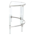Console de demilune en acrylique argenté — 1 personne