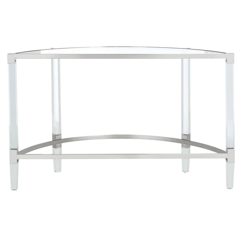 Console de demilune en acrylique argenté — 1 personne